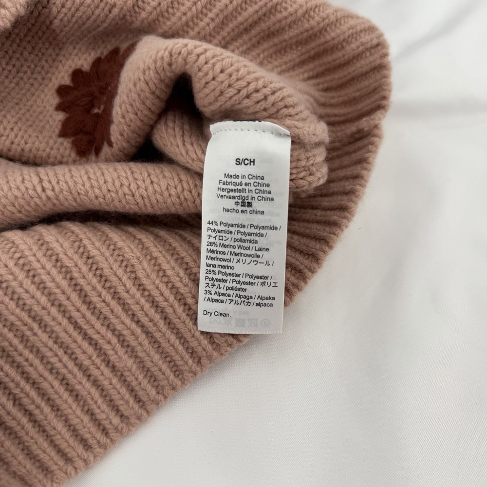 Madewell Sz S Flower Embroidered Pullover Sweater Merino Wool & Alpaca Blend - Picture 7 of 9